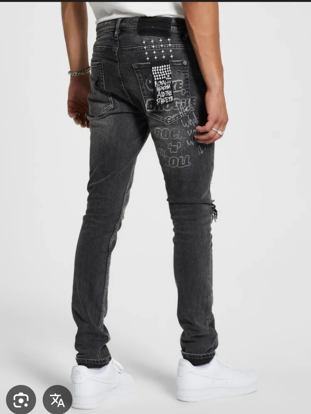 Ksubi Jeans Men's 34 Van Winkle Sexe Black Distressed Rock N Roll